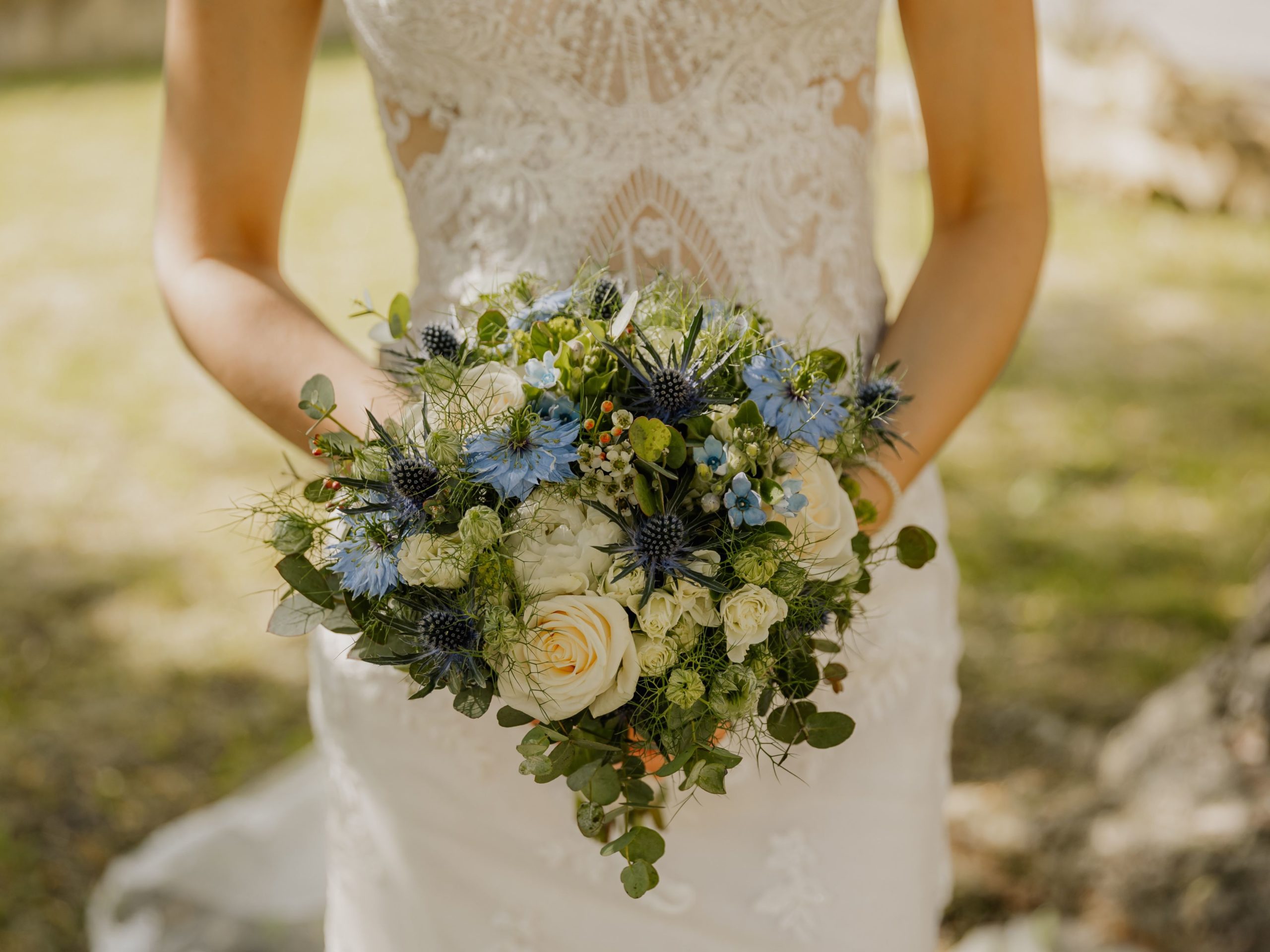 Hochzeit Brauststrauß Braut Hochzeitsfloristik Mühlhausen